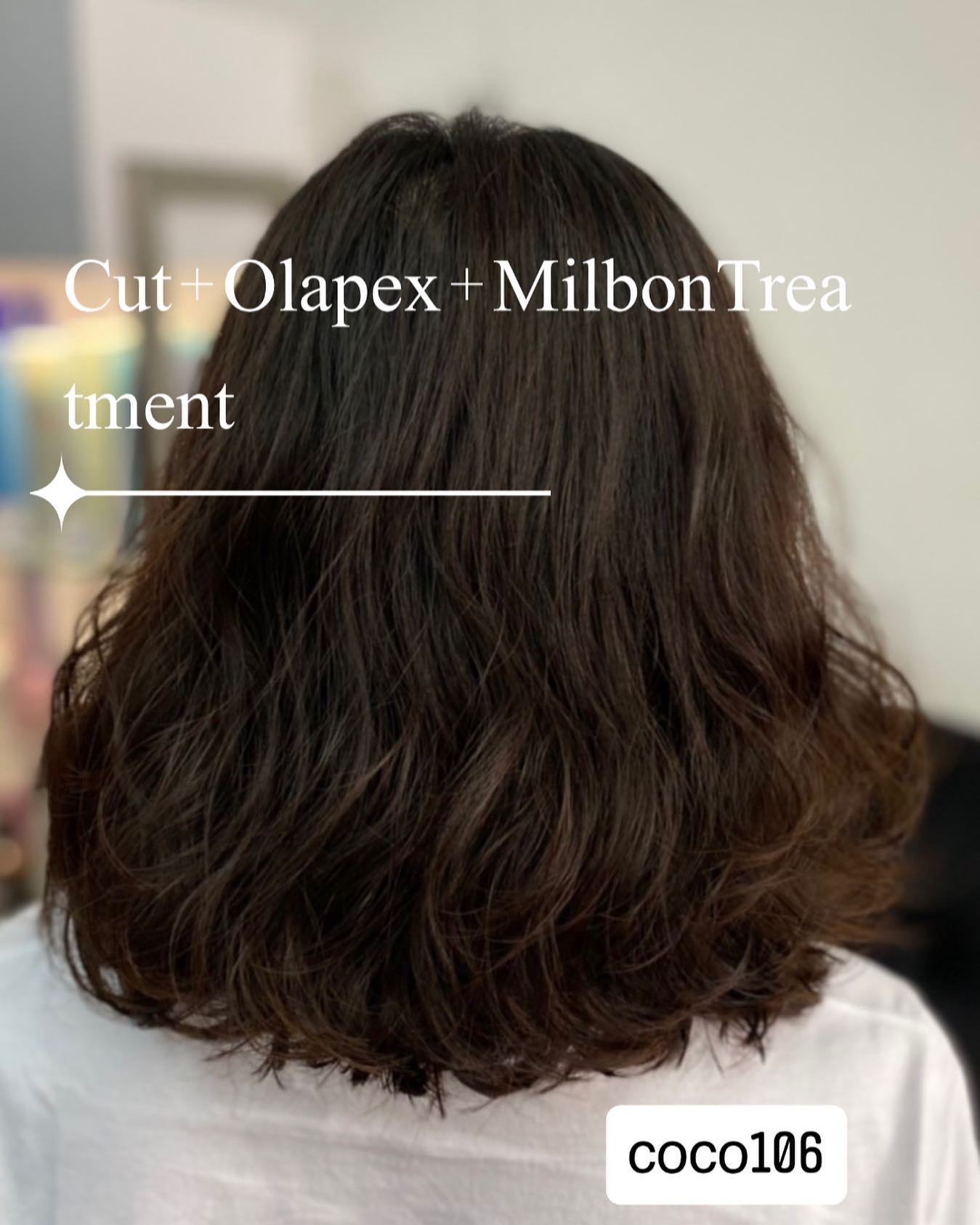 Cut+Olapex+Milbon Treatment 
ทำผมโดยช่างญา ช่างทำผมสไตล์ญี่ปุ่น '  สวัสดีค่ะ ร้านพร้อมให้บริการแล้วนะคะ  ยินดีให้คำปรึกษาก่อนมาใช้บริการ🥰🥰
ร้านเปิดให้บริการ 9.00-18.30  ลูกค้าสามารถจองคิวเข้ามาได้เลยค่ะ  ขอบคุณลูกค้าทุกท่านที่เข้ามาใช้บริการค่ะ
สอบถามเพิ่มเติมหรือจองคิวทำผม
ได้ที่เบอร์โทรศัพ 02-662-7106
ลูกค้าสามารถจอดรถที่ร้านได้เลยนะคะ  อีก1ช่องทางการติดต่อ, เช็คโปรโมชั่นทางร้านหรือจองคิวทำผม สามารถแอดไลน์ของทางร้านได้เลยค่ะ
LINE account
https://lin.ee/3Cm0Ksiac  #106hair #coco106 #sukhumvit39 #ร้านทำผม106coco #ร้านทำผม106 #สระโซดาสปา #ไฮไลท์สีผม #ทำสีผม #ร้านทำผม #ร้านทำผมในกรุงเทพ #ร้านเสริมสวยในกรุงเทพ