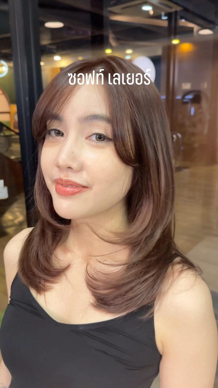 Sheer band & Soft layer cut【akiendo_hairsalon】｜Bangkok Beauty Salon ...