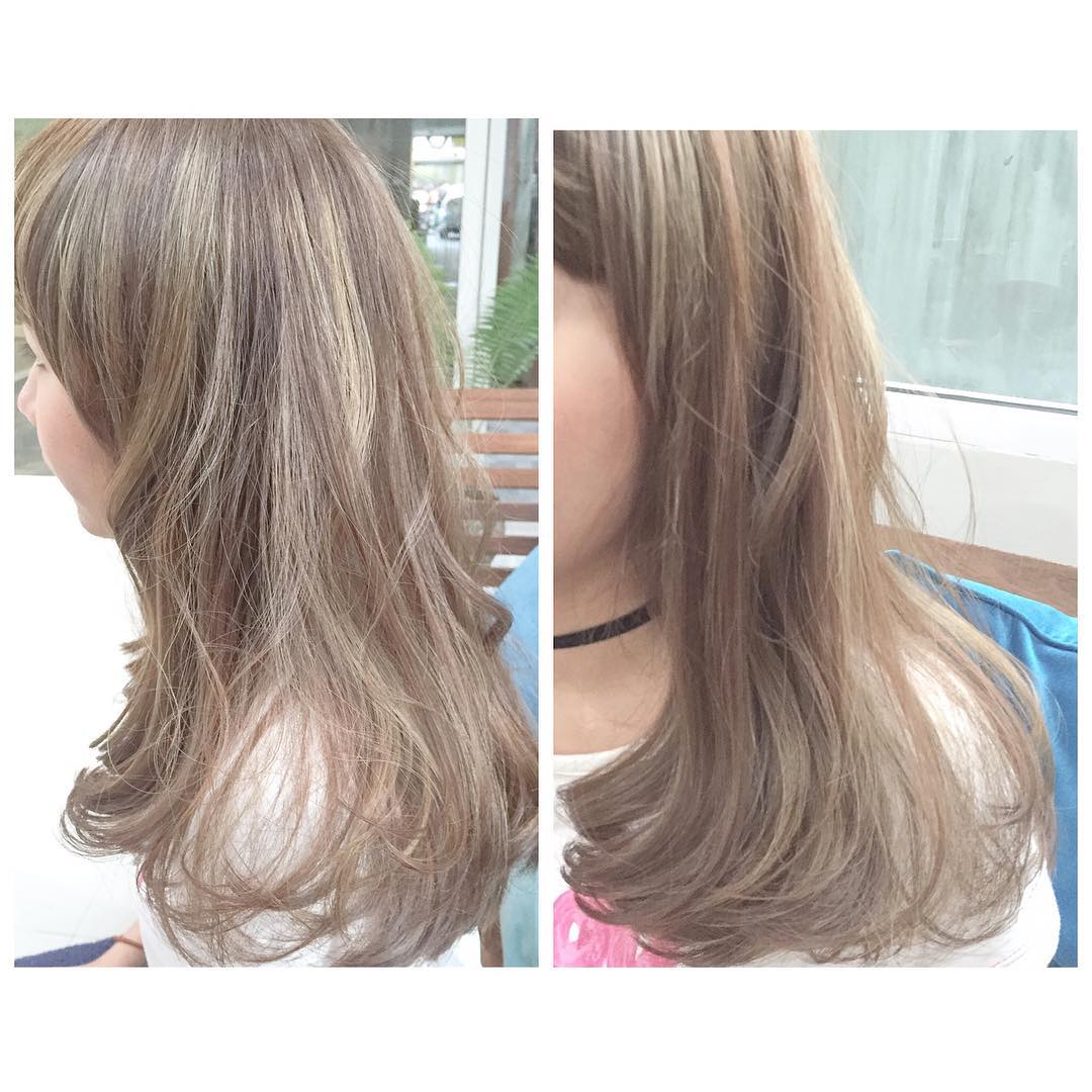 ️ High  light beige ️ #designcolor  #bangkok  #lusrica  #color  #haircolor  #hairsalon  #thai