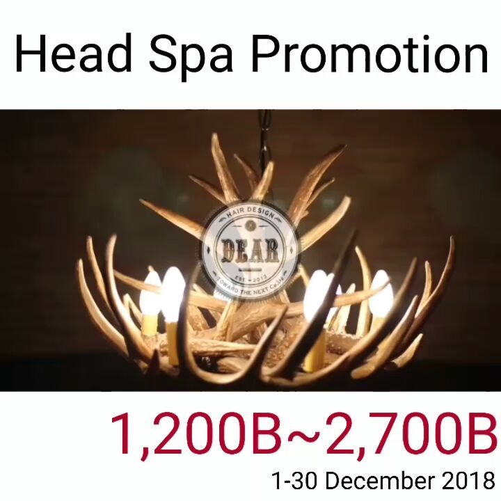 Promotion of December 
.
 Head Spa Promotion 
You can upgrade head spa course for free !
Only for now !
・ 1,200 Baht course
・ 1,700 Baht course
・ 2,200 Baht course
・ 2,700 Baht course
By choosing one course from above, you can upgrade it for one step ♪
1,200 Baht course can be upgraded to 1,700 Baht course 
.
 In addition, the customers who visit us now would get a 20% off coupon that can be used from next time ♪ (the coupon can be used until the end of February) .
We hope to see you soon. 
----------------------------------------------
 Booking: 02-662-5069
 Line@(日本語): @dear_hair
 New! Line@(ภาษาไทย/English): @dear_hair_th
 IG: dearhairdesign
 O pen: Mon-Fri 9:00-17:30/Sat-Sun 10:00-18:30
 Close: Every Wednesday
 Website: www.dear-hair-design.com  #dearhairdesign #sukhumvit39 #btsprompongstation #bangkok #thailand #japan #hairstyle #hairdesign #headspacourse #spa #discount #prommotion #women #men #december