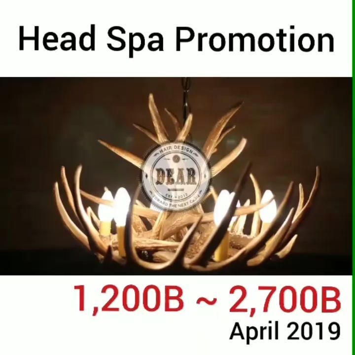 Promotion of April .
Head Spa Promotion ‍♀
You can upgrade head spa course for free !
Only for now !
 1,200 Baht course
 1,700 Baht course
 2,200 Baht course
 2,700 Baht course
By choosing one course from above, you can upgrade it for one step ♪
1,200 Baht course can be upgraded to 1,700 Baht course 
.
We hope to see you soon. 
----------------------------------------------
 Booking: 02-662-5069
 Line@(日本語): @dear_hair
 New! Line@(ภาษาไทย/English): @dear_hair_th
 IG: dearhairdesign
 Open: Mon-Fri 9:00-17:30/Sat-Sun 10:00-18:30
 Close: Every Wednesday
 Website: www.dear-hair-design.com
.
#dearhairdesign #sukhumvit39 #btsprompongstation #bangkok #thailand #japan #hairstyle #hairdesign #headspa #spa #discount #promotion #women #April #Songkran