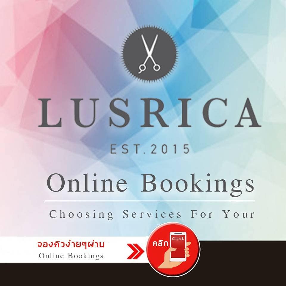 Lusrica สวัสดีค่ะ  วันนี้แอดมินขอแนะนำบริการใหม่ของทางร้าน Online Booking เพื่อเพิ่มความสะดวกให้กับลูกค้าในการจองคิวมากขึ้น และยังสามารถเช็คโปรโมชั่นประจำเดือนได้ด้วยตัวเอง จองคิว Lusrica Booking online
(ไม่มีช่วงเวลาที่ต้องการ สอบถามได้นะคะ บางกรณีอาจแทรกได้ค่ะ)  https://app