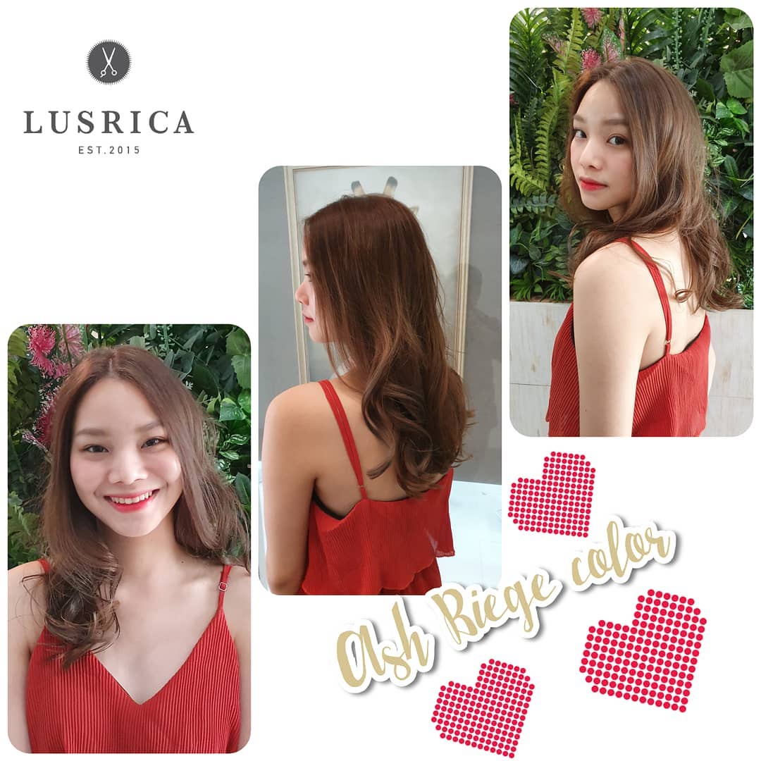 Process:
- Ash beige color (2 hours)
- Netural wave stlye cut (50 mins)
- Plexment Damage protection Cool
Luxurious
Pretty  Promotion Cut Color 2380(+500m)
+ Plexment 700 
Total = only! 3580 B Lusrica Online Booking
https://www