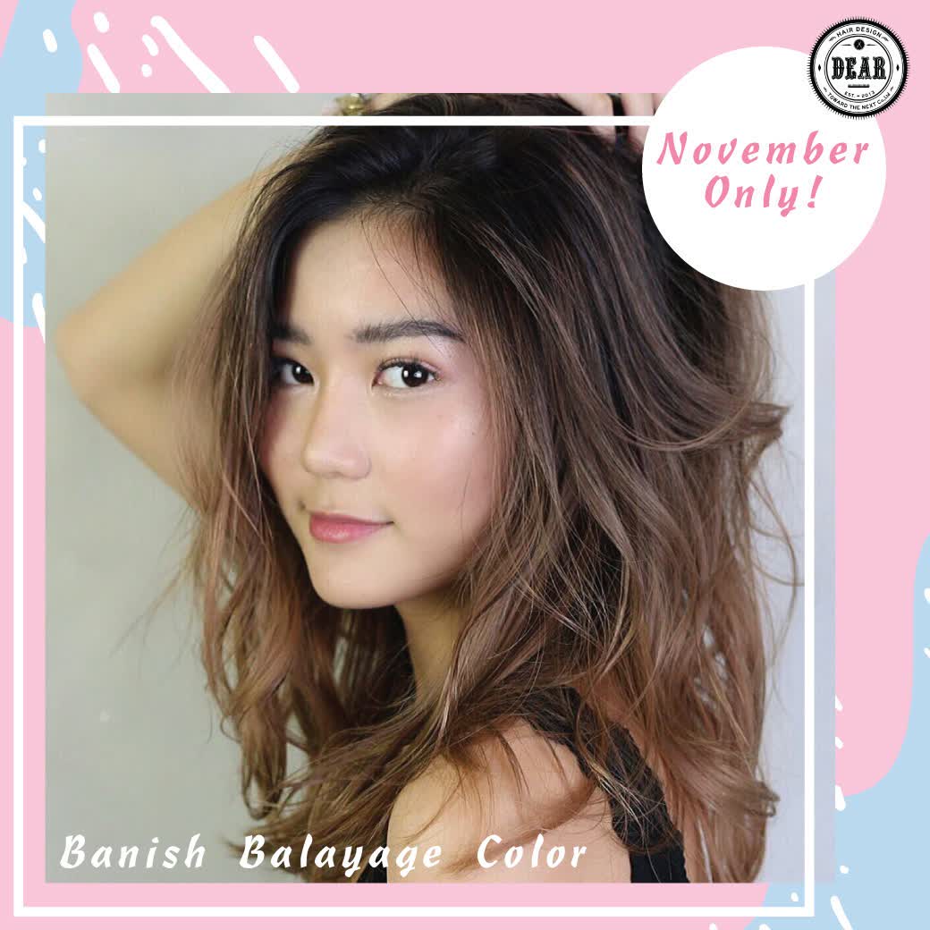 สวยปังด้วยเทรนด์สีผม แบนิชบาลายาจ (Banish Balayage)⠀
เป็นสไตล์ที่กำลังฮิตมาก ๆ สำหรับสาว ๆ ค่ะ ราคาเริ่มต้นที่ 3,000 บาทเท่านั้น !⠀
 พิเศษเฉพาะเดือนพฤศจิกายนนี้ค่ะ !⠀
・คอร์ส D ราคาตั้งแต่ 3,000~4,000 บาท⠀
・คอร์ส C ราคาตั้งแต่ 4,500~5,500 บาท⠀
・คอร์ส B ราคาตั้งแต่ 5,500~6,500 บาท⠀
・คอร์ส A ราคาตั้งแต่ 6,500~7,500 บาท⠀
และที่สำคัญ  ลูกค้าจะได้รับ Care Treatment มูลค่า 1,000 บาทแบบฟรี ๆ อีกด้วยค่ะ !⠀
แม้แต่ไฮไลท์หรือบาลายาจก็ยังเทียบไม่ได้กับสีนี้ ต้องลองนะคะ !⠀
_____⠀
คอร์ส D คือ Banish Balayage Care Color⠀
_____⠀
คอร์ส C คือ Banish Balayage Care Color + Base Color ⠀
_____⠀
คอร์ส B คือ Banish Balayage Care Bleach + On Color⠀
_____⠀
คอร์ส A คือ Banish Balayage Care Bleach + Base Color +  On Color⠀
_____⠀
ใครอยากลองทำสีผมสุดแซ่บและชิค ๆ แบบนี้ห้ามพลาดนะคะ ⠀
.⠀
 สามารถอ่านบทความเพิ่มเติมได้ที่นี่ค่ะ ⠀
https://bit.ly/2LUM9f8⠀
----------------------------------------------⠀
 ร้านตั้งอยู่ที่ ซ.สุขุมวิท 39 เดินเข้าซอยแล้ว⠀
เดินต่อไปอีกประมาณ 100 เมตร อยู่ฝั่งขวามือนะคะ⠀
----------------------------------------------⠀
 Booking: 02-258-6780⠀
 Online Booking: http://bit.ly/2VL5K1E⠀
 New! Line@(ภาษาไทย): @dear_hair_th⠀
 Open: Mon-Fri 9:00-17:30/Sat-Sun 10:00-18:30⠀
 Close: Every Wednesday⠀
 Website: www.dear-hair-design.com⠀
.⠀
#dearhairdesign #sukhumvit39 #BTSprompongstation ⠀
#bangkok #thailand #japan #hairdesign #banishbalayage #bleach #color #haircolor #promotion #november⠀
#เดียร์แฮร์ดีไซน์ #สุขุมวิท39 #บีทีเอสพร้อมพงษ์ #ผู้หญิง #ผมสวย #แบนิชบาลายาจ #ทำสีผม #ผมทำสี #ฟอกสีผม #โปรโมชั่น #เดือนพฤศจิกายน