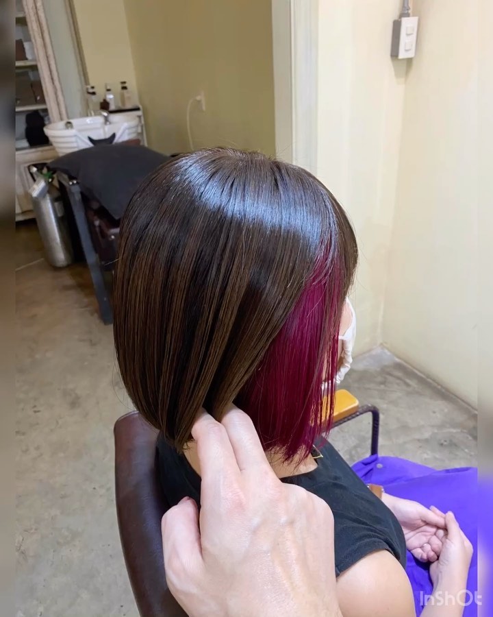 Red Violet Inner Color  https://www.dear-hair-design.com  #ร้านเสริมสวย  #ตัดผม #ทำสี #ดัดผม #สวยงาม #น่ารัก #กรุงเทพ #bangkok #hair #hairstyle #haircare #haircut #perm  #color #dear #hairdresser #japanese #hairstylist #美容院 #海外美容師 #バンコク #バンコク駐在 #バンコク生活 #バンコクライフ #バンコク美容院 #バンコク美容室