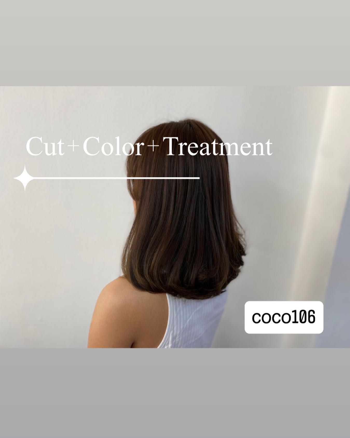 cut +Color+Treatment 
ทำผมโดยช่างญา ช่างทำผมสไตล์ญี่ปุ่น '  ร้านเปิดให้บริการ 9.00-18.30 
ร้านปิดทุกวันพุธ และวันพฤหัสที่3ของเดือน
ลูกค้าสามารถจองคิวเข้ามาได้เลยค่ะ  ขอบคุณลูกค้าทุกท่านที่เข้ามาใช้บริการค่ะ
สอบถามเพิ่มเติมหรือจองคิวทำผม
ได้ที่เบอร์โทรศัพ 02-662-7106
ลูกค้าสามารถจอดรถที่ร้านได้เลยนะคะ  อีก1ช่องทางการติดต่อ, เช็คโปรโมชั่นทางร้านหรือจองคิวทำผม สามารถแอดไลน์ของทางร้านได้เลยค่ะ
LINE account
https://lin.ee/3Cm0Ksiac  #106hair #coco106 #sukhumvit39 #ร้านทำผม106coco #ร้านทำผม106 #สระโซดาสปา #ไฮไลท์สีผม #ทำสีผม #ร้านทำผม #ร้านทำผมในกรุงเทพ #ร้านเสริมสวยในกรุงเทพ