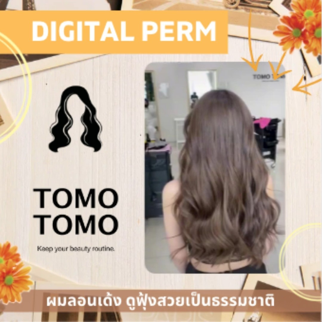 Digital Perm ผมลอนเด้ง ดูฟุ้งสวยเป็นธรรมชาติ ได้ที่️TOMOTOMO️  Digital Permสามารถทำหลายเลเยอร์ตั้งแต่ให้ผมมีวอลลุ่ม แบบปังๆ จนถึงมินิมอลดัดผมปลายแบบเบาๆ ได้ลอนที่ดูสม่ำเสมอเป็นธรรมชาติ  ใช้เทคนิคการดัดดิจิตอลจากญี่ปุ่น ช่วยเพิ่มวอลลุ่มให้กับเส้นผม ทำให้ผมมีน้ำหนักมากขึ้น หมดกังวลเรื่องผมเสียแน่นอน❣️  ️จองคิวหรือสอบถามข้อมูลผ่านทาง DM หรือ🏻
️ โทร : 02-009-2616 
 Line : @ tomotomo
Online Booking : https://reservia.jp/reserve/login/5055?locale=th  #hairstyle #haircut #haircolor #hairfashion #salon #thailand #hairdresser #highlightshair #ทำไฮไลท์ #ทำไฮไลท์สีผม #ไฮไลท์ผม #ทำผม #ยืดผม #ดัดผม #ยืดเคราติน #ยืดวอลลุ่ม #ทำสีผมแฟชั่น #แนะนำร้านทำผม #ร้านทำผมทองหล่อ