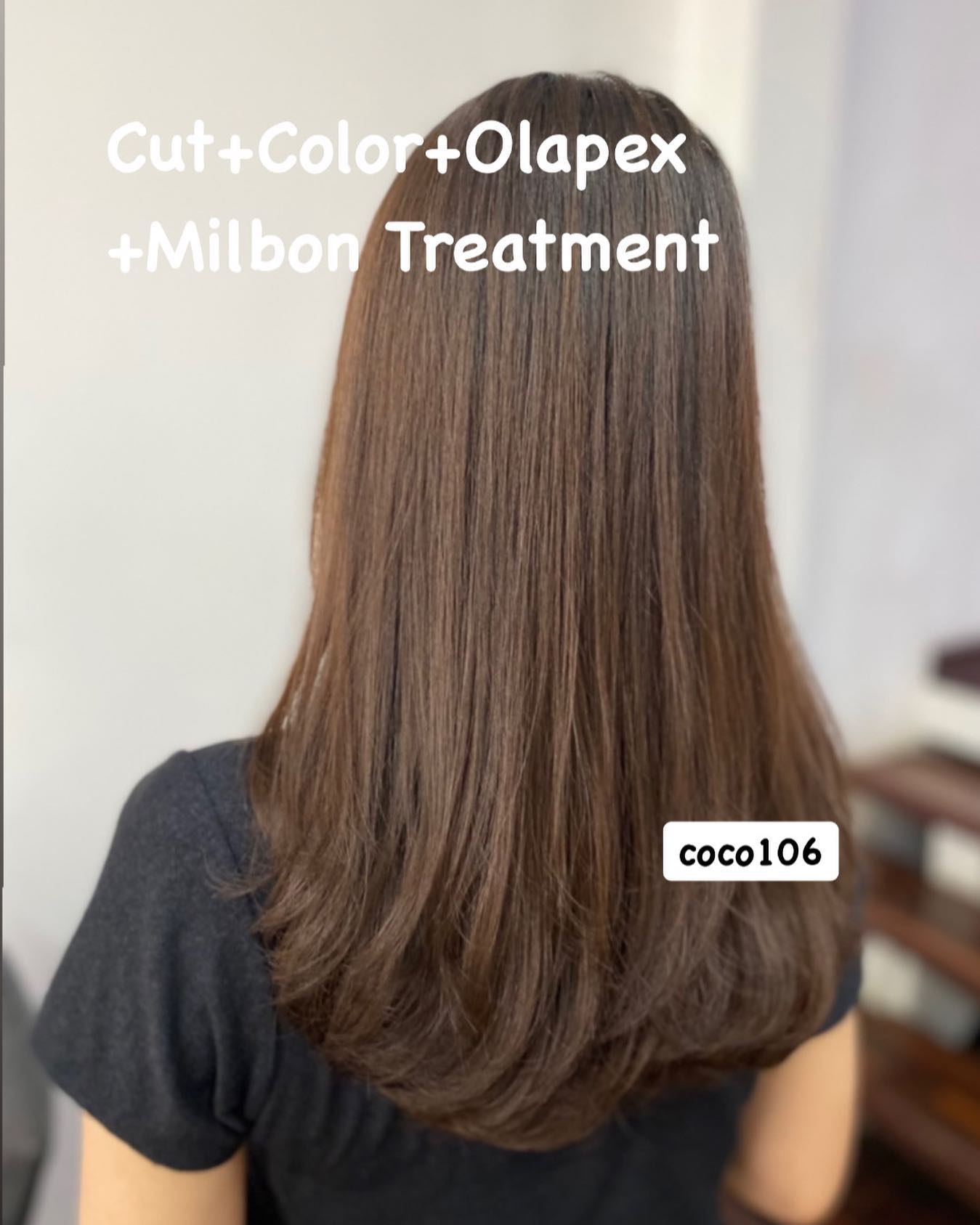 Cut+Color+Olapex+Milbon Treatment 
ทำผมโดยช่างญา ช่างทำผมสไตล์ญี่ปุ่น '
 ——————/——————/—————-
Free Parking 
ลูกค้าสามารถจอดรถที่ร้านได้เลยค่ะ 
ร้านเปิดให้บริการ 9.00-18.30 
ขอบคุณลูกค้าทุกท่านที่เข้ามาใช้บริการค่ะ
สอบถามเพิ่มเติมหรือจองคิวทำผม
ได้ที่เบอร์โทรศัพ 02-662-7106  อีก1ช่องทางการติดต่อ, เช็คโปรโมชั่นทางร้านหรือจองคิวทำผม สามารถแอดไลน์ของทางร้านได้เลยค่ะ
LINE account
https://lin.ee/3Cm0Ksiac  #106hair #coco106 #sukhumvit39 #ร้านทำผม106coco #ร้านทำผม106 #สระโซดาสปา #ไฮไลท์สีผม #ทำสีผม #ร้านทำผม #ร้านทำผมในกรุงเทพ #ร้านเสริมสวยในกรุงเทพ