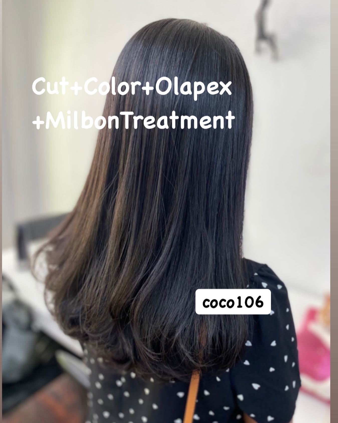 Cut+Color+Olapex+Milbon Treatment 
ทำผมโดยช่างญา ช่างทำผมสไตล์ญี่ปุ่น '  Free Parking 
ลูกค้าสามารถจอดรถที่ร้านได้เลยค่ะ  ร้านเปิดให้บริการ 9.00-18.30 
ขอบคุณลูกค้าทุกท่านที่เข้ามาใช้บริการค่ะ
สอบถามเพิ่มเติมหรือจองคิวทำผม
ได้ที่เบอร์โทรศัพ 02-662-7106  อีก1ช่องทางการติดต่อ, เช็คโปรโมชั่นทางร้านหรือจองคิวทำผม สามารถแอดไลน์ของทางร้านได้เลยค่ะ
LINE account
https://lin.ee/3Cm0Ksiac  #106hair #coco106 #sukhumvit39 #ร้านทำผม106coco #ร้านทำผม106 #สระโซดาสปา #ไฮไลท์สีผม #ทำสีผม #ร้านทำผม #ร้านทำผมในกรุงเทพ #ร้านเสริมสวยในกรุงเทพ