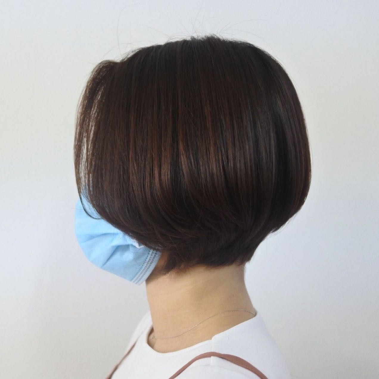 カット ストレートパーマ 大人綺麗 艶々ショートボブ 106 Hair Studio バンコクの美容院専門サイト ビューティーバンコク