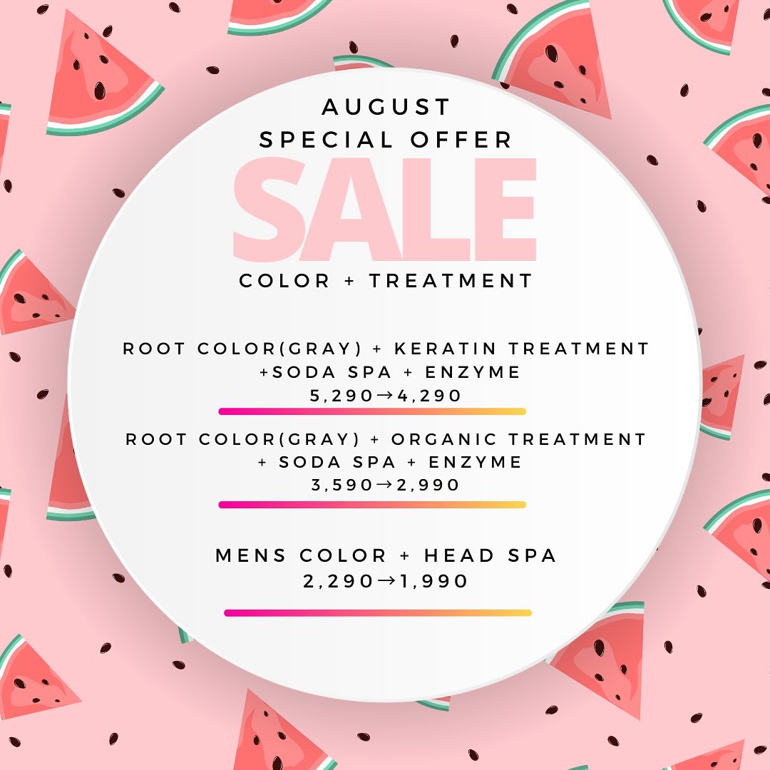 #august ＃promotion #color promotion #hbircolor #colorroot #graycolor #rootgraycolor #hairtreatment ＃keratintreatment