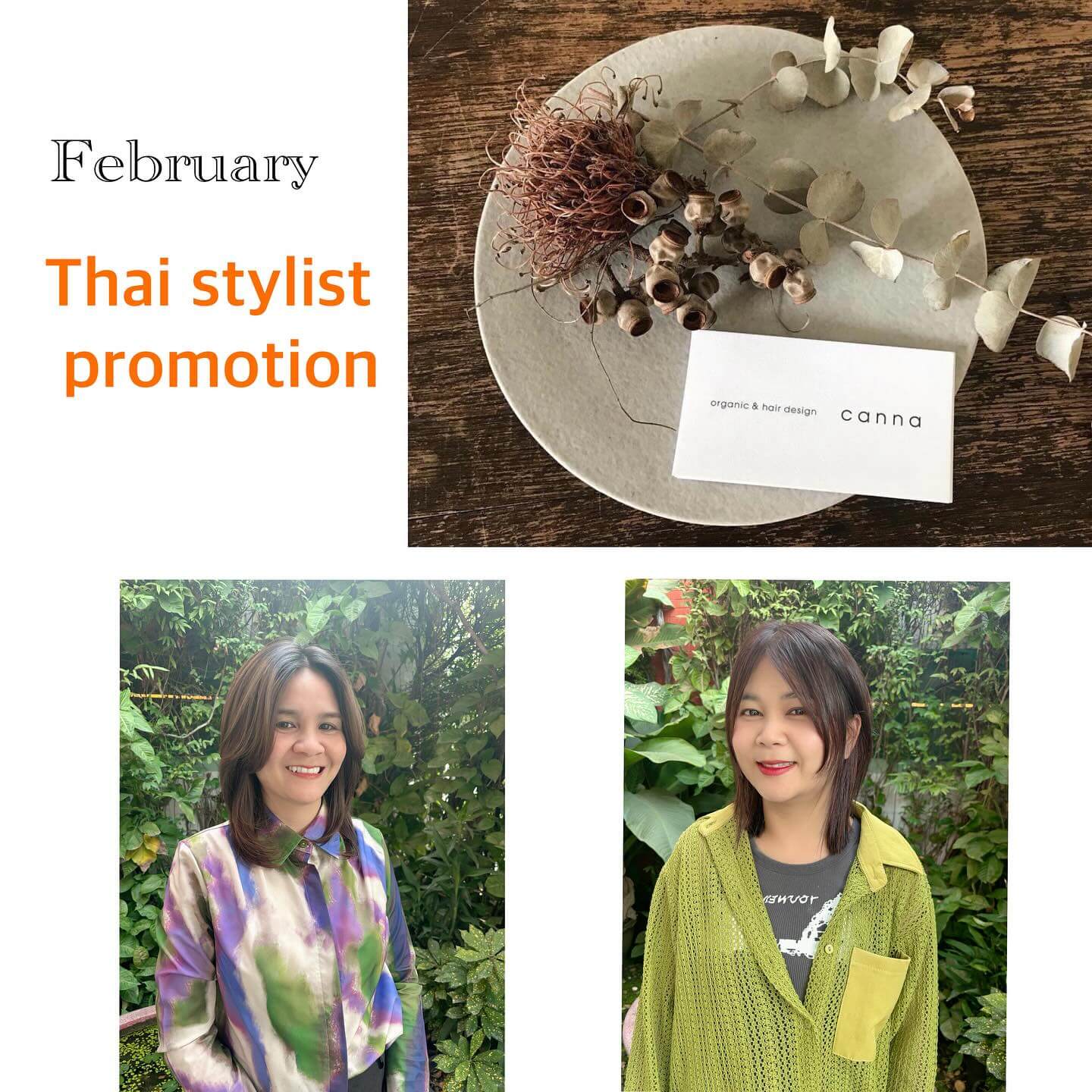 February 　
stylist Noi & stylist Khowfang  promotion  ︎ ︎organic head spa promotion 
(Weekdays only)︎︎  　　Head spa & shampoo.blow
　　1400B→1000Ｂ  ︎Use the scalp care treatment from the Danish brand natulique  ︎ ︎cut ＋  straight perm 
　　20%off promotion ︎︎
　　 4800Ｂ→3840Ｂ　　︎No long-distance fee  We look forward to hearing from you via DM or our official LINE  #bangkokthailand #bangkokhairsalon #bangkokorganichairsalon