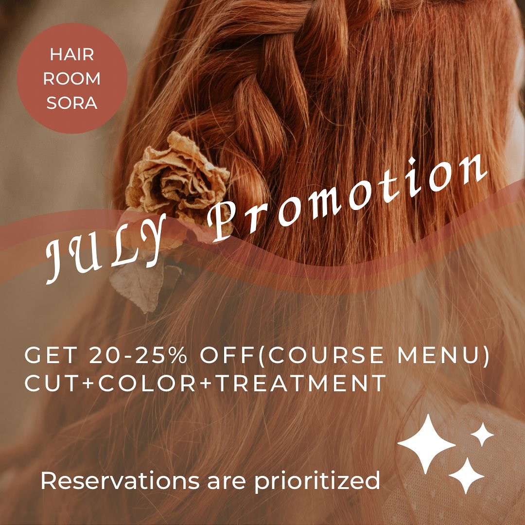 JULY PROMOTION  Set menu 20〜25%OFF️  Cut + Color + Treatment(Milbon)+ Soda care  …………………………
ร้าน Hair Room Sora 299/7 ชั้น1, Sukhumvit Living Town, ซอยสุขุมวิท21(อโศก)
️ 02-169-1622
 Line : @575zzlqc (มี @)
️** บัตรเครดิตขั้นต่ำ 2000 บาท **
#Hairroomsora #Hairroomsorabangkok #🤖 #Hairstyle #Sukhumvitlivingtown #sukhumvit21 #Japanesesalon #DigitalPerm #デジパ #ヘアールームソラ #fashioncolor #ร้านซาลอนญี่ปุ่น #ซาลอน #ทำผมรับปริญญา #ทำผมออกงาน #รับทำผม #ดัดดิจิตอล #ยืดผม #ย้อมผม #Repost