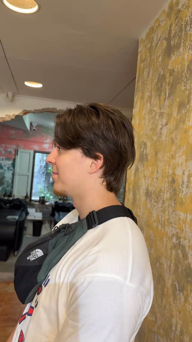 Thank you for coming  Men’s wolf cut  CUCHU Hair Design 
Sukhumvit 26
0923581442
LINE @774kdscr  Car parking available