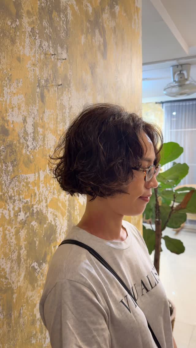 Thank you for coming  Wavy Bob  #cuchuhairdesign  #BobStyle #BangkokSalon #perm #wavyhairstyle