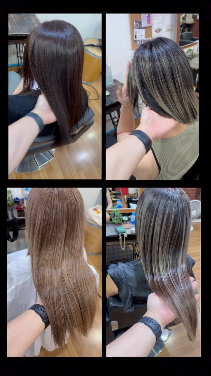 最近のZANカラー  #ヘアカラー　 #バンコクヘアカラー #バンコク美容室 #シャドウルーツ #エアータッチ #ハイライトカラー #バレイヤージュ
