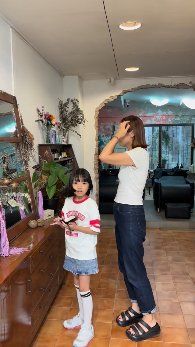 Thank you for coming  Hime cut & Hair donation ︎  #cuchuhairdesign #himecut #kidscuts #hairdonation