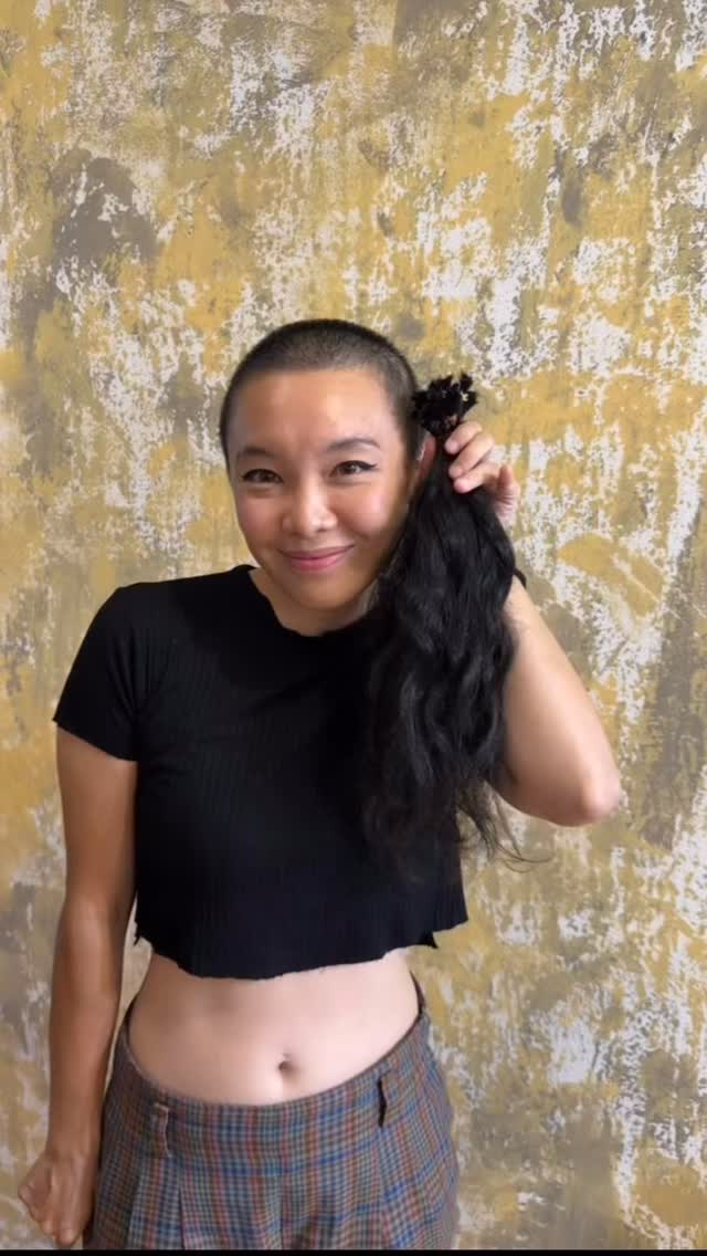 Thank you for coming ️  Hair donation cut  #cuchuhairdesign #hairdonation #sukhumvit26