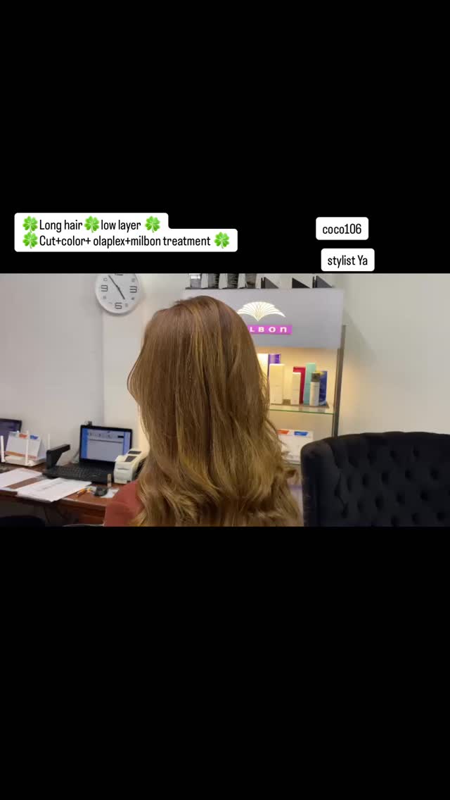 Long hairlow layer 
Cut+color+ olaplex+milbon treatment 
 ทำผมโดยช่างญา ช่างทำผมสไตล์ญี่ปุ่น 
️ Free parking available 
ร้านเปิดให้บริการ 9.00-18.30 
สำรองคิวได้ที่เบอร์
️02-662-7106
24hours web reservation
https://reservia.jp/reserve/menu/2c7018bae1?start_page=2&is_guest=1
LINE account
https://lin.ee/3Cm0Ksiac  #coco106 #106hair #digitalperm #coolperm #color hiligth milbon salon beauty treatment straight cut sodashower shothair longhair japan bangkok sukhumvit39 ร้านเสริมสวยในกรุง