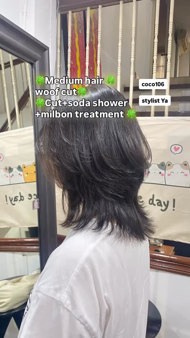 Medium hair  woof cut
Cut+soda shower +milbon treatment 
 ทำผมโดยช่างญา ช่างทำผมสไตล์ญี่ปุ่น 
️ Free parking available 
ร้านเปิดให้บริการ 9.00-18.30 
สำรองคิวได้ที่เบอร์
️02-662-7106
24hours web reservation
https://reservia.jp/reserve/menu/2c7018bae1?start_page=2&is_guest=1
LINE account
https://lin.ee/3Cm0Ksiac  #coco106 #106hair #digitalperm #coolperm #color hiligth milbon salon beauty treatment straight cut sodashower shothair longhair japan bangkok sukhumvit39 ร้านเสริมสวยในกรุง