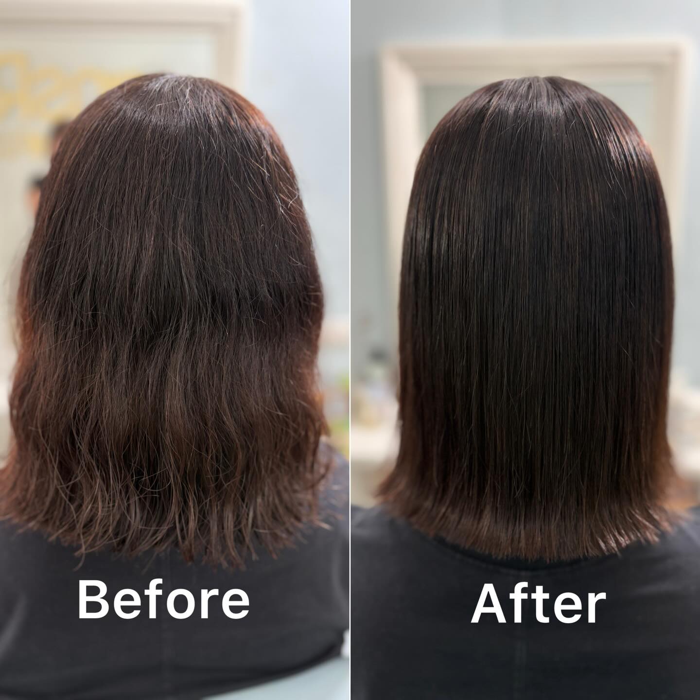 酸性ストレートで手触りの良いサラサラ髪に♡
毎日のお手入れがとても楽になります🙂