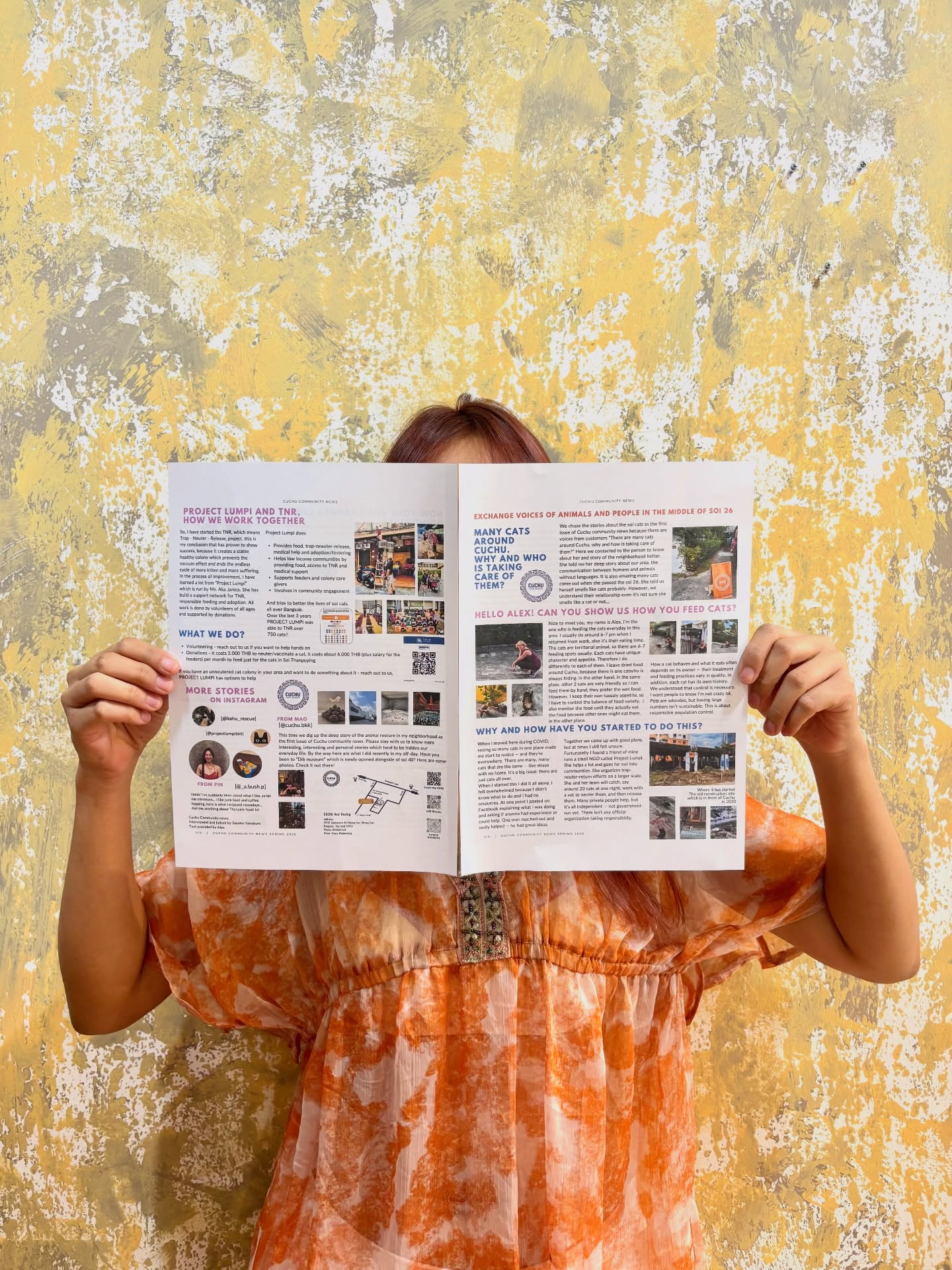 CUCHU Community news 
Issue No.1  We made our very first CUCHU Newspaper.  Around CUCHU, there are many street cats who have become part of our everyday scenery 
sleeping in the garden, crossing the street, or quietly watching the world go by.  They’re loved by many of our customers.
And behind the scenes, there’s someone who looks after not only the cats at CUCHU, but many cats along the whole soi.  For our first issue, we interviewed Alex, who cares for and manages these cats.  Through this conversation, we learned many stories about the cats and Alex that even we didn’t know before.  If you’re curious, come read it when you visit CUCHU  Interviewed & edited by @sayoko_yone 
Interviewee @kahu_rescue